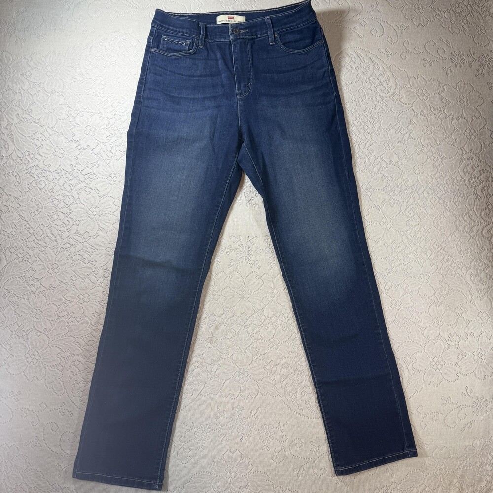 Levis 512 Jeans Womens 12 Medium Blue Perfectly Slimming Skinny Stretch Denim